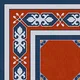 Moroccan Athangudi Carpet Floor Tile TL 10448 Corner 1 ft x 1 ft - Ceramic Matte Finish -10 mm | Suitable for Living Room, Kitchen, Dining Area | Please Expect a Slight Variation of Pattern | Image 01