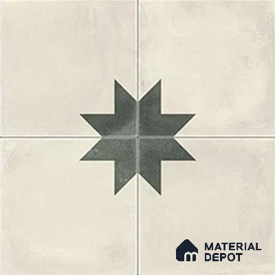 Moroccan Athangudi Carpet Floor & Wall Tile TL 10455 C Center 1 ft x 1 ft - Ceramic Matte Finish -10 mm | Suitable for Living Room, Kitchen, Bathroom | Please Expect a Slight Variation of Pattern