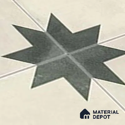 Moroccan Athangudi Carpet Floor & Wall Tile TL 10455 C Center 1 ft x 1 ft - Ceramic Matte Finish -10 mm | Suitable for Living Room, Kitchen, Bathroom | Please Expect a Slight Variation of Pattern