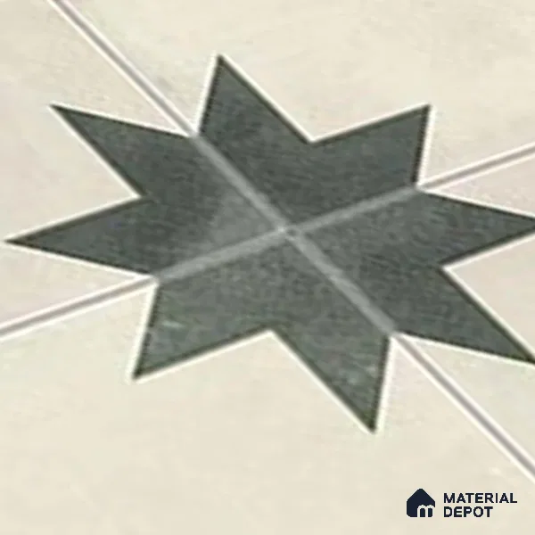 Moroccan Athangudi Carpet Floor & Wall Tile TL 10455 C Center 1 ft x 1 ft - Ceramic Matte Finish -10 mm | Suitable for Living Room, Kitchen, Bathroom | Please Expect a Slight Variation of Pattern