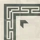 Moroccan Athangudi Carpet Floor Tile TL 10455 Corner 1 ft x 1 ft - Ceramic Matte Finish -10 mm | Suitable for Living Room, Kitchen, Dining Area | Please Expect a Slight Variation of Pattern | Image 01