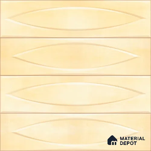 Yellow Faux Subway Wall Tile TL 09093 B  Eye Yellow 1 ft x 1 ft Ceramic Glossy Finish - 9 mm | Suitable for Highlighter Wall, Bathroom, Kitchen Wall & Backsplash | Please Expect a Slight Variation of Pattern