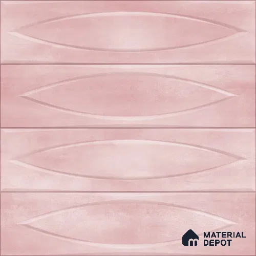 Pink Faux Subway Wall Tile TL 09093 Eye Pink 1 ft x 1 ft Ceramic Glossy Finish - 9 mm | Suitable for Highlighter Wall, Bathroom, Kitchen Wall & Backsplash | Please Expect a Slight Variation of Pattern
