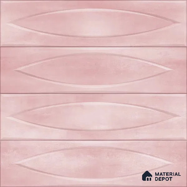 Pink Faux Subway Wall Tile TL 09093 Eye Pink 1 ft x 1 ft Ceramic Glossy Finish - 9 mm | Suitable for Highlighter Wall, Bathroom, Kitchen Wall & Backsplash | Please Expect a Slight Variation of Pattern