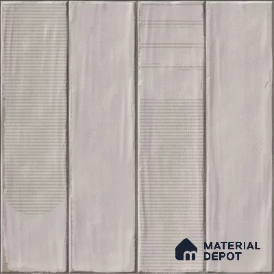 Grey Faux Subway Wall Tile TL 09094 F  Lucido Cotton 1 ft x 1 ft Ceramic Glossy Finish - 9 mm | Suitable for Highlighter Wall, Bathroom, Kitchen Wall & Backsplash | Please Expect a Slight Variation of Pattern