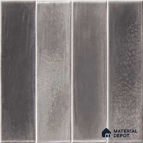 Grey Faux Subway Wall Tile TL 09094 G  Lucido Grey 1 ft x 1 ft Ceramic Glossy Finish - 9 mm | Suitable for Highlighter Wall, Bathroom, Kitchen Wall & Backsplash | Please Expect a Slight Variation of Pattern