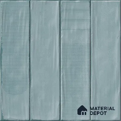 Blue Faux Subway Wall Tile TL 09094 H  Lucido Moss 1 ft x 1 ft Ceramic Glossy Finish - 9 mm | Suitable for Highlighter Wall, Bathroom, Kitchen Wall & Backsplash | Please Expect a Slight Variation of Pattern