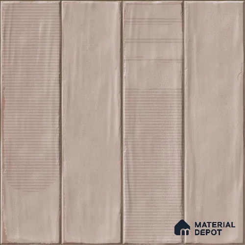 Brown Faux Subway Wall Tile TL 09094 J Lucido Roce 1 ft x 1 ft Ceramic Glossy Finish - 9 mm | Suitable for Highlighter Wall, Bathroom, Kitchen Wall & Backsplash | Please Expect a Slight Variation of Pattern