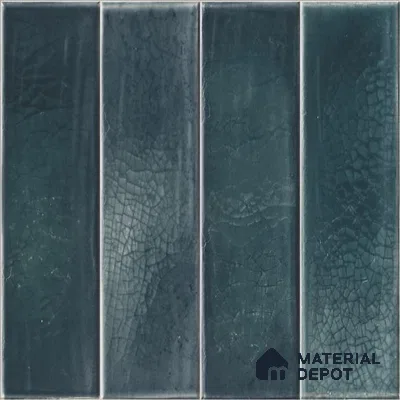 Green Faux Subway Wall Tile TL 09094  Lucido Aqua 1 ft x 1 ft Ceramic Glossy Finish - 9 mm | Suitable for Highlighter Wall, Bathroom, Kitchen Wall & Backsplash | Please Expect a Slight Variation of Pattern