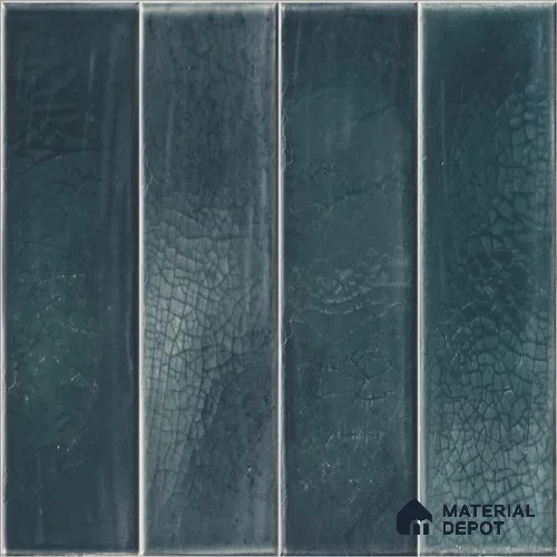 Green Faux Subway Wall Tile TL 09094  Lucido Aqua 1 ft x 1 ft Ceramic Glossy Finish - 9 mm | Suitable for Highlighter Wall, Bathroom, Kitchen Wall & Backsplash | Please Expect a Slight Variation of Pattern
