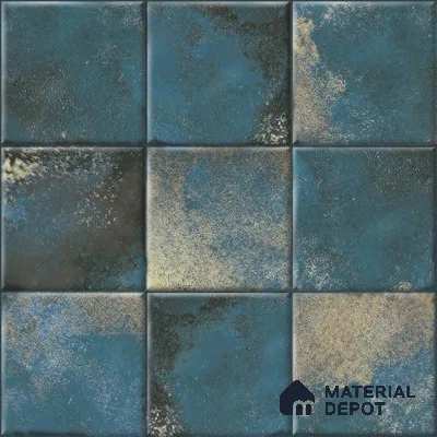 Blue Faux Subway Wall Tile TL 09098  Rhory Aqua 1 ft x 1 ft Ceramic Glossy Finish - 9 mm | Suitable for Highlighter Wall, Bathroom, Kitchen Wall & Backsplash | Please Expect a Slight Variation of Pattern