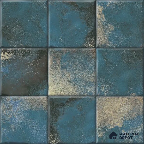 Blue Faux Subway Wall Tile TL 09098 Rhory Aqua 1 ft x 1 ft Ceramic Glossy Finish - 9 mm | Suitable for Highlighter Wall, Bathroom, Kitchen Wall & Backsplash | Please Expect a Slight Variation of Pattern