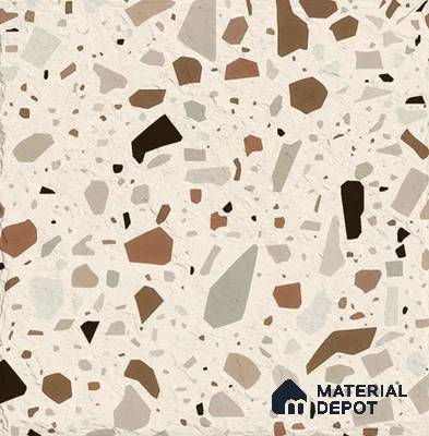 Terrazzo Wall Tile TL 12971 Terrazzo Granolithic Olive 1 ft x 1 ft Ceramic Matte Finish - 9 mm | Suitable For Living Room, Dining & Bathroom Walls