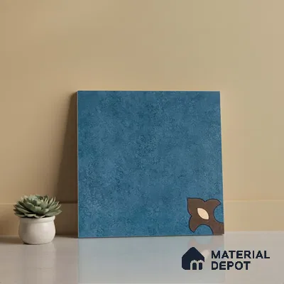 Moroccan Wall & Floor Athangudi Tile TL 10552 B Palace Ocean 1 ft x 1 ft Matte Finish Ceramic Tile - 9 mm | Suitable for Bathroom, Kitchen, Balcony | Please Expect a Slight Variation of Pattern