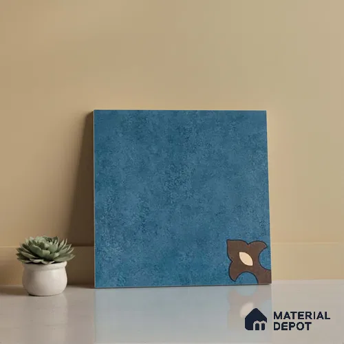 Moroccan Wall & Floor Athangudi Tile TL 10552 B Palace Ocean 1 ft x 1 ft Matte Finish Ceramic Tile - 9 mm | Suitable For living Room, Bedroom, Bathroom | Please Expect a Slight Variation of Pattern