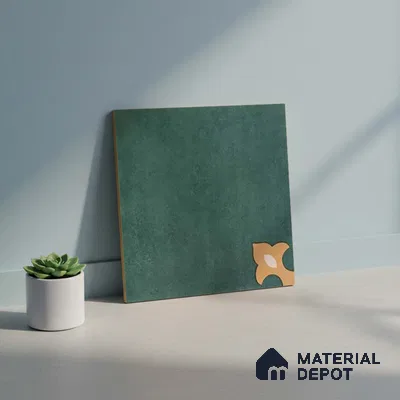 Moroccan Wall & Floor Athangudi Tile TL 10552 Palace Verde 1 ft x 1 ft Matte Finish Ceramic Tile - 9 mm | Suitable for Bathroom, Kitchen, Balcony | Please Expect a Slight Variation of Pattern