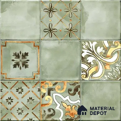 Wall Tile TL 07862 C Horizon Bice Decor-2 1 ft x 1 ft Ceramic Glossy Finish - 9.5 mm | Suitable for Kitchen, Bathroom & Balcony Walls | Please Expect a Slight Variation of Pattern