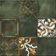 Moroccan Wall Tile TL 07862 Horizon Emerald Decor-2 1 ft x 1 ft Ceramic Glossy Finish - 9.5 mm | Suitable For Bathroom, Kitchen, Balcony | Please Expect a Slight Variation of Pattern | Image 01
