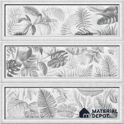 Tropical Wall Tile TL 07863 C Pura Glue Decor-7 1 ft x 1 ft Ceramic Glossy Finish - 9.5 mm | Suitable for Kitchen, Bathroom & Balcony Walls | Please Expect a Slight Variation of Pattern
