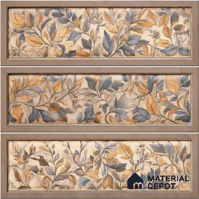 Tropical Wall Tile TL 07863 Pura Glue Decor-5 1 ft x 1 ft Ceramic Glossy Finish - 9.5 mm | Suitable for Kitchen, Bathroom & Balcony Walls | Please Expect a Slight Variation of Pattern