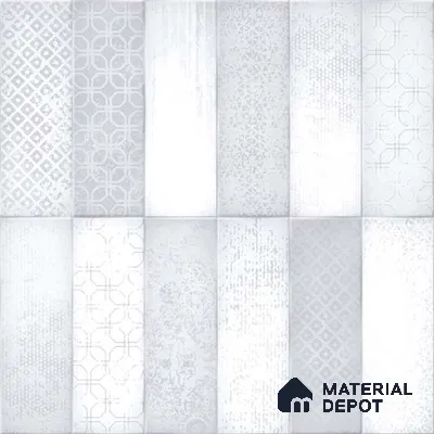 Wall Tile TL 07860 B Path Milky Glue Decor 1 ft x 1 ft Ceramic Glossy Finish - 9.5 mm | Suitable for Kitchen, Bathroom & Balcony Walls | Please Expect a Slight Variation of Pattern