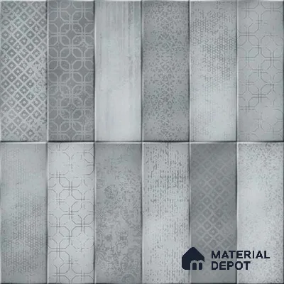 Wall Tile TL 07860 D Path Hue Glue Decor 1 ft x 1 ft Ceramic Glossy Finish - 9.5 mm | Suitable for Kitchen, Bathroom & Balcony Walls | Please Expect a Slight Variation of Pattern