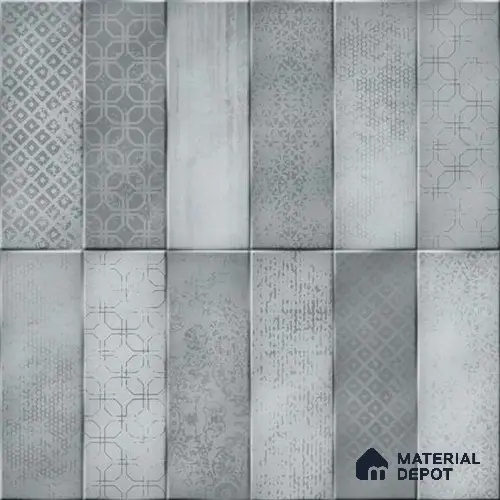 Wall Tile TL 07860 D Path Hue Glue Decor 1 ft x 1 ft Ceramic Glossy Finish - 9.5 mm | Suitable for Kitchen, Bathroom & Balcony Walls | Please Expect a Slight Variation of Pattern