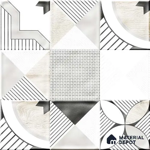 Wall Tile TL 07861 D Haven Glue Decor-13 1 ft x 1 ft Ceramic Glossy Finish - 9.5 mm | Suitable for Kitchen, Bathroom & Balcony Walls | Please Expect a Slight Variation of Pattern