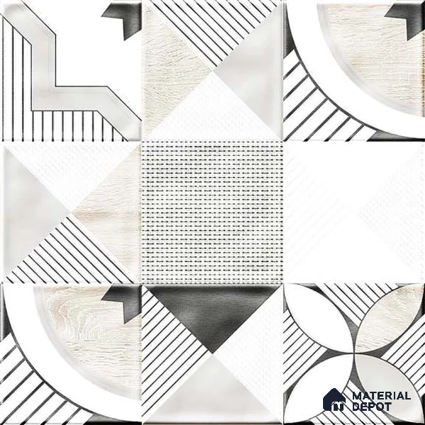 Wall Tile TL 07861 D Haven Glue Decor-13 1 ft x 1 ft Ceramic Glossy Finish - 9.5 mm | Suitable for Kitchen, Bathroom & Balcony Walls | Please Expect a Slight Variation of Pattern