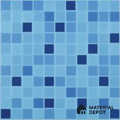 Mosaic Wall & Floor Tile TL 07985 Mono Cool 1 ft x 1 ft Ceramic Matte Finish - 7.5 mm | Suitable for Swimming Pool
