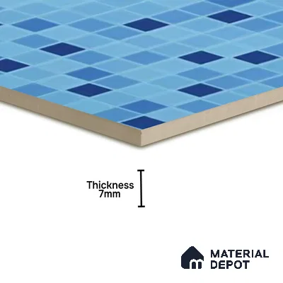 Mosaic Wall & Floor Tile TL 07985 Mono Cool 1 ft x 1 ft Ceramic Matte Finish - 7.5 mm | Suitable for Swimming Pool