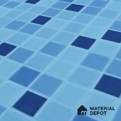 Mosaic Wall & Floor Tile TL 07985 Mono Cool 1 ft x 1 ft Ceramic Matte Finish - 7.5 mm | Suitable for Swimming Pool