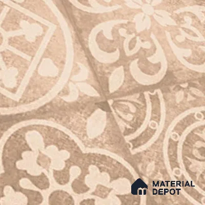 Patterned Floor Tile   TL 10497  16 inch x 16 inch Vitrified Matte Finish -12 mm | Suitable for Parking, Balcony & Terrace | Pattern Alignment May Vary | 2-3 mm Spacer is Mandatory