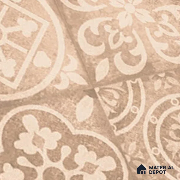 Patterned Floor Tile   TL 10497  16 inch x 16 inch Vitrified Matte Finish -12 mm | Suitable for Parking, Balcony & Terrace | Pattern Alignment May Vary | 2-3 mm Spacer is Mandatory