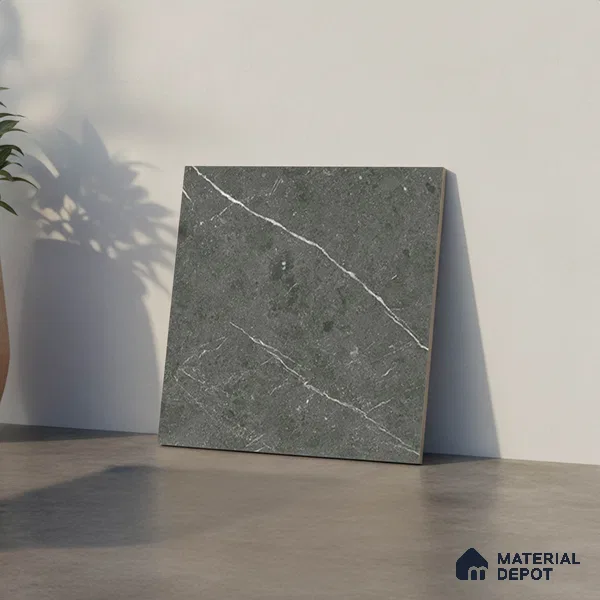 Stone Floor Tile TL 10502 16 inch x 16 inch Vitrified Matte Finish -12 mm | Suitable for Parking, Balcony & Terrace | Pattern Alignment May Vary | 2-3 mm Spacer is Mandatory