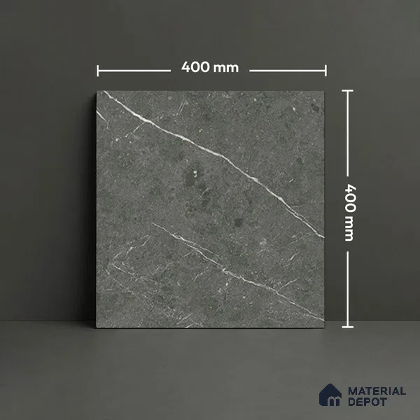 Stone Floor Tile TL 10502 16 inch x 16 inch Vitrified Matte Finish -12 mm | Suitable for Parking, Balcony & Terrace | Pattern Alignment May Vary | 2-3 mm Spacer is Mandatory