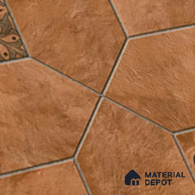 Stone Floor Tile TL 10493  16 inch x 16 inch Vitrified Matte Finish -12 mm | Suitable for Parking, Balcony & Terrace | Pattern Alignment May Vary | 2-3 mm Spacer is Mandatory