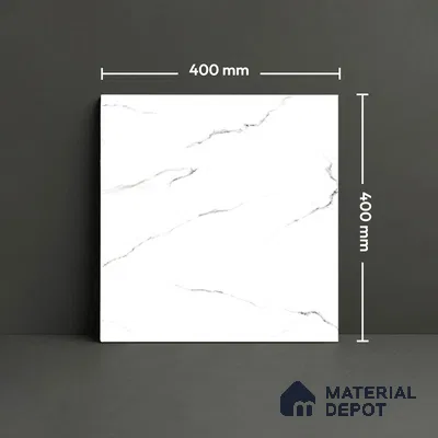 Marble Floor Tile TL 10504  16 inch x 16 inch Vitrified Matte Finish -12 mm | Suitable for Parking, Balcony & Terrace | Pattern Alignment May Vary | 2-3 mm Spacer is Mandatory