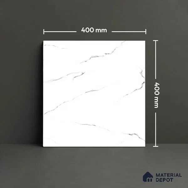 Marble Floor Tile TL 10504  16 inch x 16 inch Vitrified Matte Finish -12 mm | Suitable for Parking, Balcony & Terrace | Pattern Alignment May Vary | 2-3 mm Spacer is Mandatory