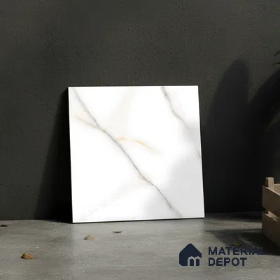 Marble Floor Tile TL 10505  16 inch x 16 inch Vitrified Matte Finish -12 mm | Suitable for Parking, Balcony & Terrace | Pattern Alignment May Vary | 2-3 mm Spacer is Mandatory