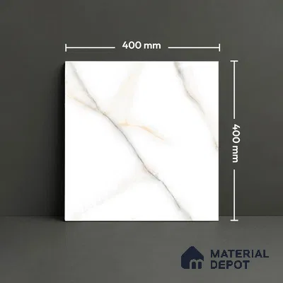 Marble Floor Tile TL 10505  16 inch x 16 inch Vitrified Matte Finish -12 mm | Suitable for Parking, Balcony & Terrace | Pattern Alignment May Vary | 2-3 mm Spacer is Mandatory