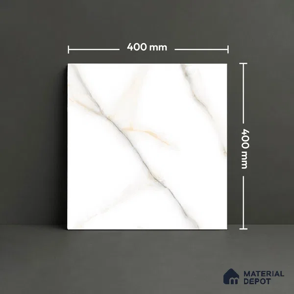 Marble Floor Tile TL 10505  16 inch x 16 inch Vitrified Matte Finish -12 mm | Suitable for Parking, Balcony & Terrace | Pattern Alignment May Vary | 2-3 mm Spacer is Mandatory