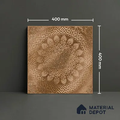 Patterned Floor Tile   TL 10495  16 inch x 16 inch Vitrified Matte Finish -12 mm | Suitable for Parking, Balcony & Terrace | Pattern Alignment May Vary | 2-3 mm Spacer is Mandatory
