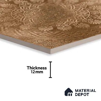 Patterned Floor Tile   TL 10495  16 inch x 16 inch Vitrified Matte Finish -12 mm | Suitable for Parking, Balcony & Terrace | Pattern Alignment May Vary | 2-3 mm Spacer is Mandatory
