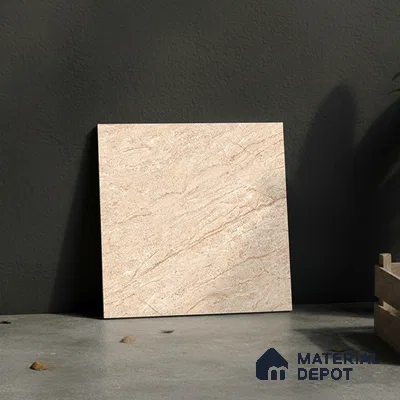 Marble Floor Tile TL 10503  16 inch x 16 inch Vitrified Matte Finish -12 mm | Suitable for Parking, Balcony & Terrace | Pattern Alignment May Vary | 2-3 mm Spacer is Mandatory