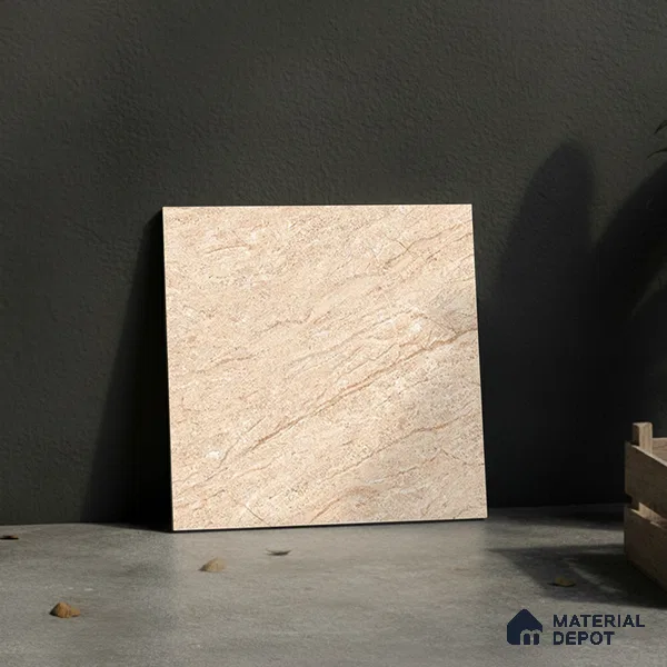 Marble Floor Tile TL 10503 16 inch x 16 inch Vitrified Matte Finish -12 mm | Suitable for Parking, Balcony & Terrace | Pattern Alignment May Vary | 2-3 mm Spacer is Mandatory