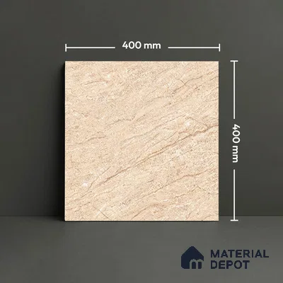 Marble Floor Tile TL 10503  16 inch x 16 inch Vitrified Matte Finish -12 mm | Suitable for Parking, Balcony & Terrace | Pattern Alignment May Vary | 2-3 mm Spacer is Mandatory