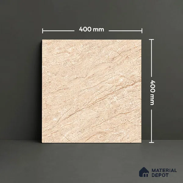 Marble Floor Tile TL 10503 16 inch x 16 inch Vitrified Matte Finish -12 mm | Suitable for Parking, Balcony & Terrace | Pattern Alignment May Vary | 2-3 mm Spacer is Mandatory