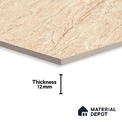 Marble Floor Tile TL 10503  16 inch x 16 inch Vitrified Matte Finish -12 mm | Suitable for Parking, Balcony & Terrace | Pattern Alignment May Vary | 2-3 mm Spacer is Mandatory