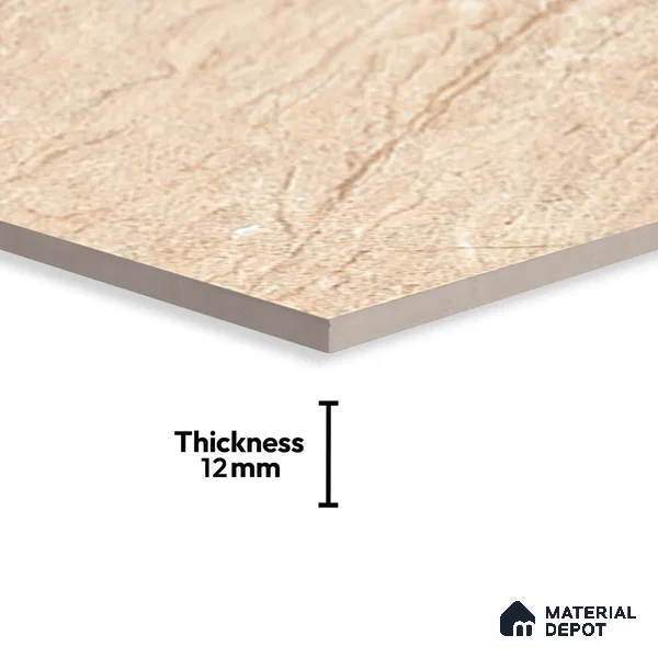 Marble Floor Tile TL 10503 16 inch x 16 inch Vitrified Matte Finish -12 mm | Suitable for Parking, Balcony & Terrace | Pattern Alignment May Vary | 2-3 mm Spacer is Mandatory